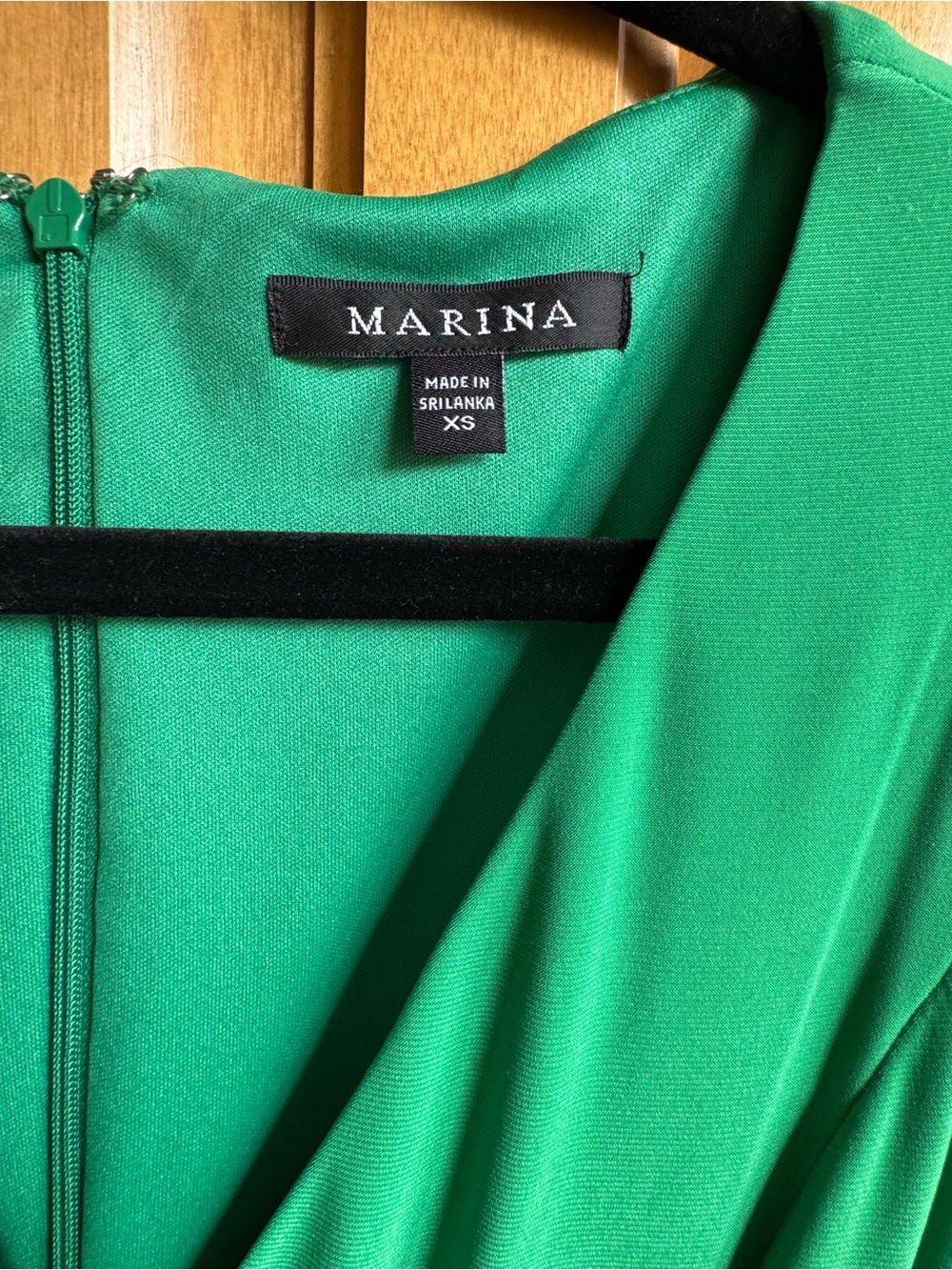 Green Wrap Ruffle Dress - Picture 2 of 7